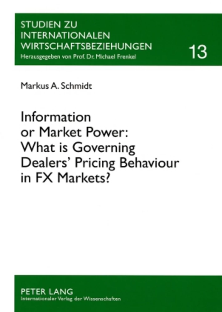 Title: Information or Market Power: What is Governing Dealers’ Pricing Behaviour in FX Markets?