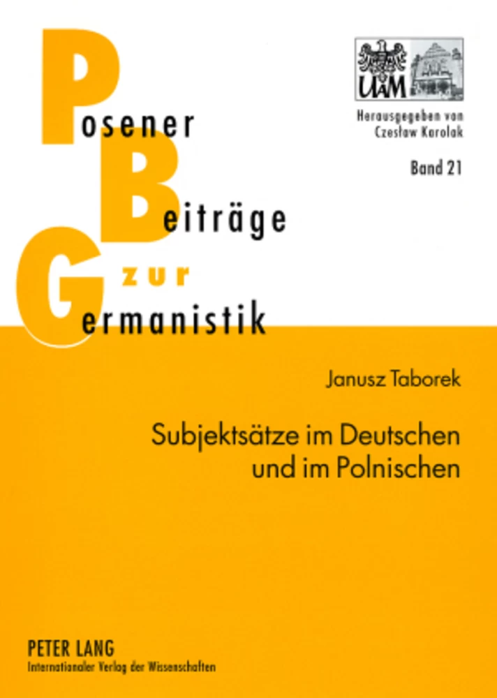 Titel: Subjektsätze im Deutschen und im Polnischen