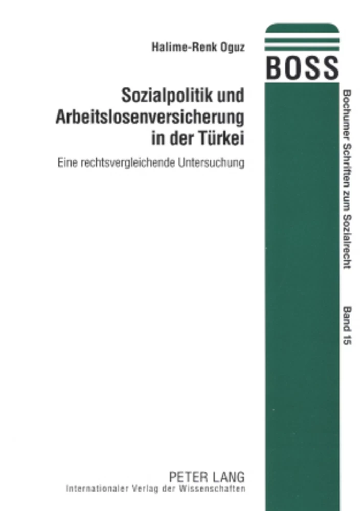 Titel: Sozialpolitik und Arbeitslosenversicherung in der Türkei