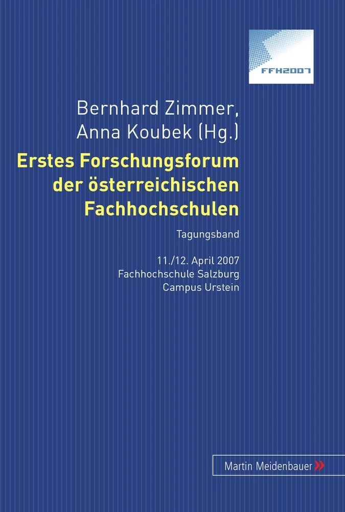Titel: Erstes Forschungsforum der österreichischen Fachhochschulen