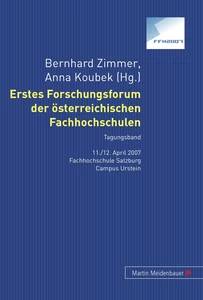 Title: Erstes Forschungsforum der österreichischen Fachhochschulen
