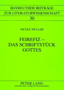 Title: Feirefiz – Das Schriftstück Gottes