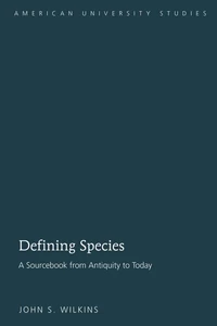 Title: Defining Species