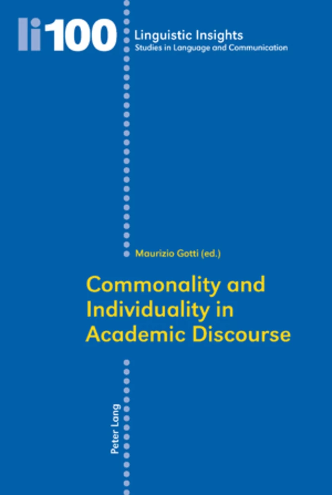 Title: Commonality and Individuality in Academic Discourse