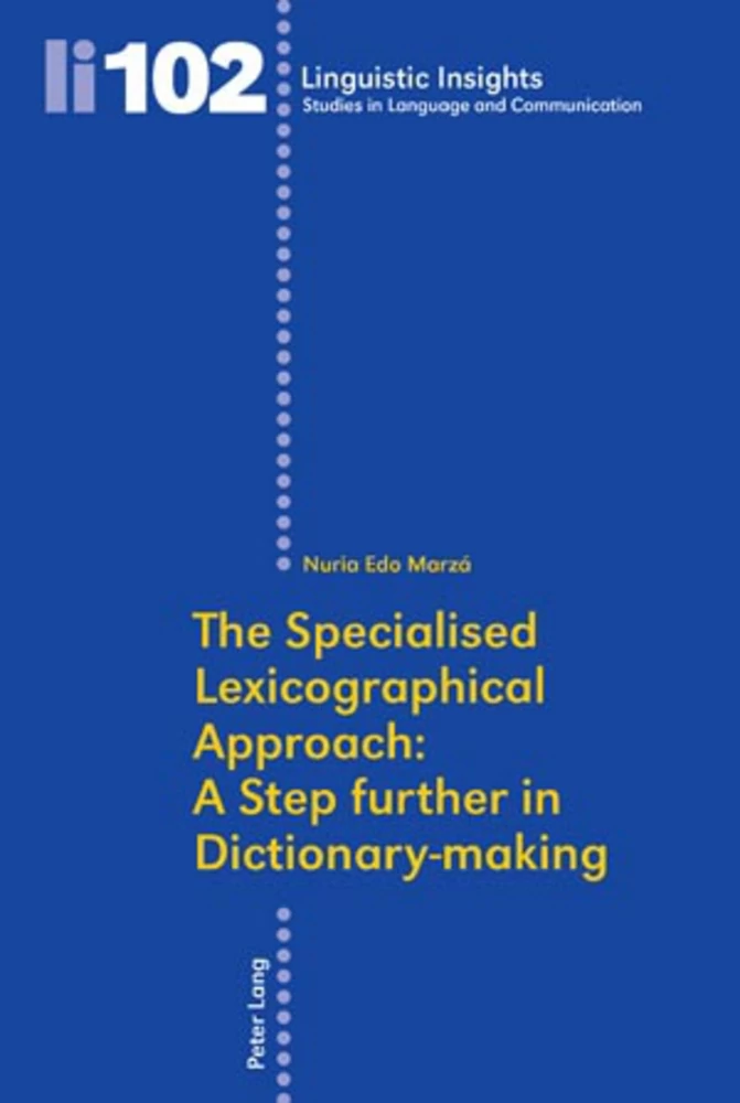 Title: The Specialised Lexicographical Approach: A Step further in Dictionary-making