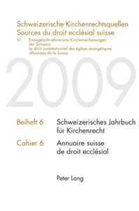 Titel: Schweizerische Kirchenrechtsquellen- Sources du droit ecclésial suisse