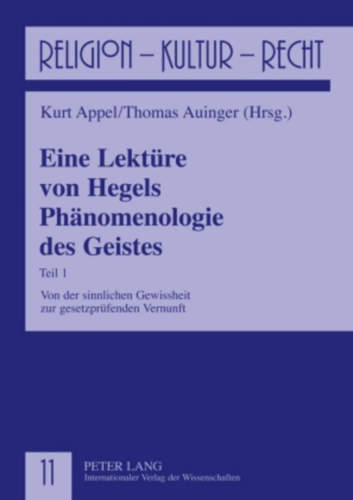 Titel: Eine Lektüre von Hegels Phänomenologie des Geistes