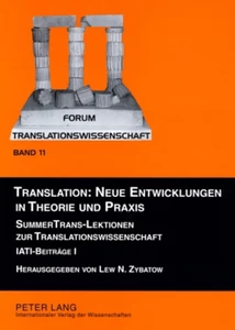 Title: Translation: Neue Entwicklungen in Theorie und Praxis