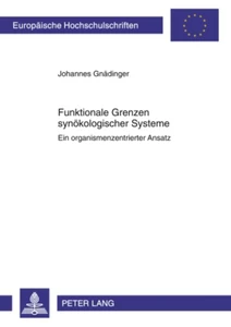 Title: Funktionale Grenzen synökologischer Systeme