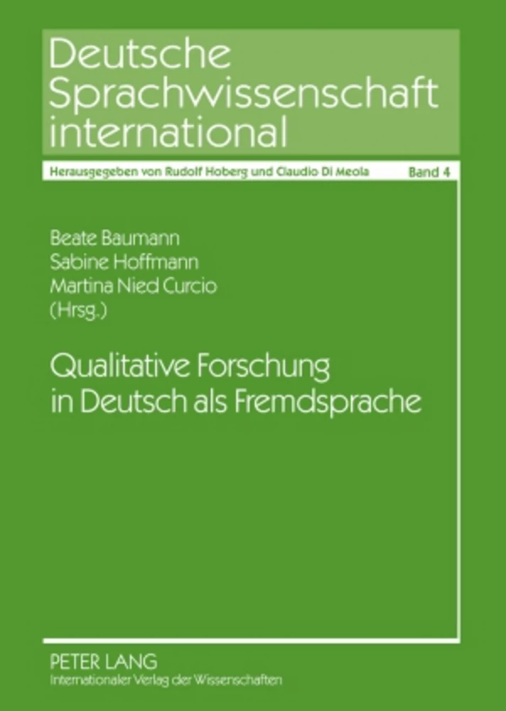 Titel: Qualitative Forschung in Deutsch als Fremdsprache