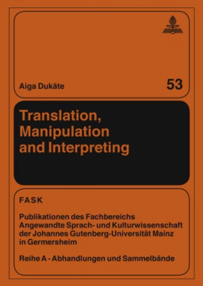 Title: Translation, Manipulation and Interpreting