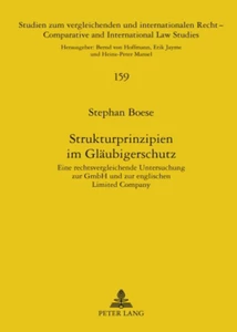 Title: Strukturprinzipien im Gläubigerschutz