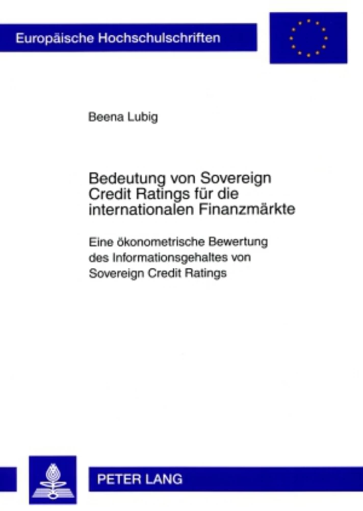 Titel: Bedeutung von Sovereign Credit Ratings für die internationalen Finanzmärkte