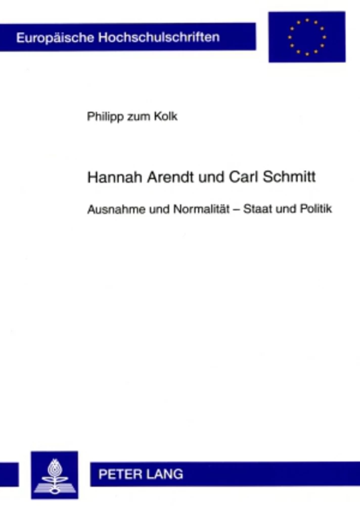 Titel: Hannah Arendt und Carl Schmitt