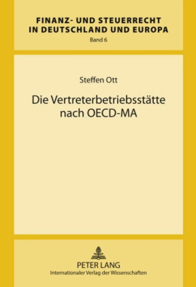 Titel: Die Vertreterbetriebsstätte nach OECD-MA