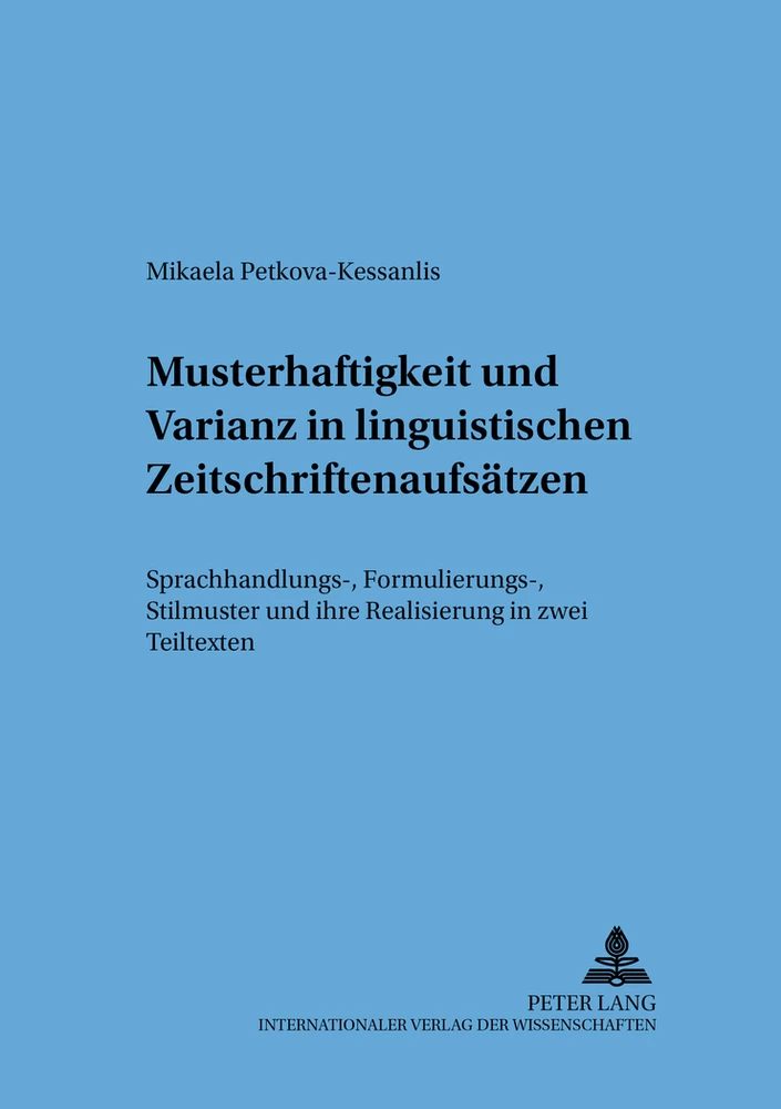 Titel: Musterhaftigkeit und Varianz in linguistischen Zeitschriftenaufsätzen