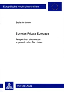 Title: Societas Privata Europaea