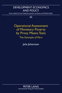 Title: Operational Assessment of Monetary Poverty by Proxy Means Tests