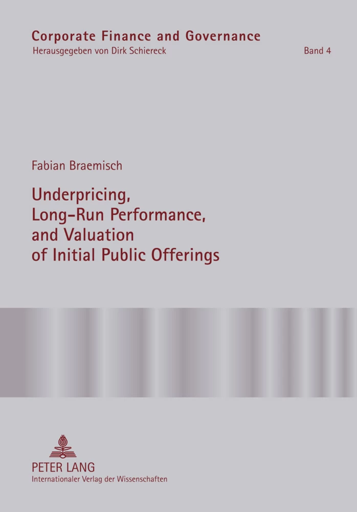 Title: Underpricing, Long-Run Performance, and Valuation of Initial Public Offerings