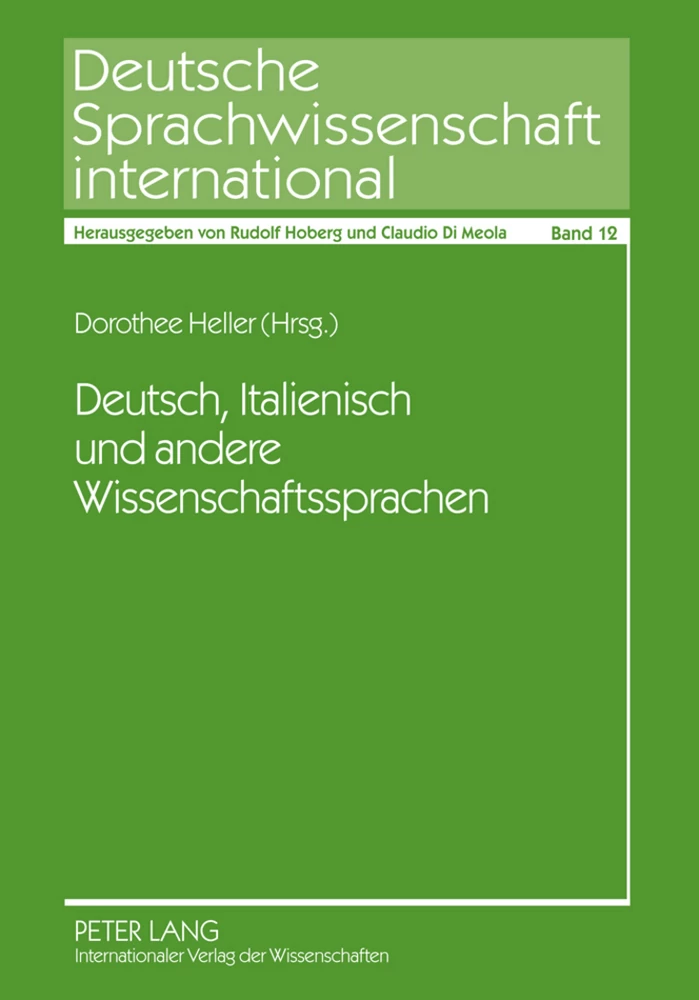 Titel: Deutsch, Italienisch und andere Wissenschaftssprachen