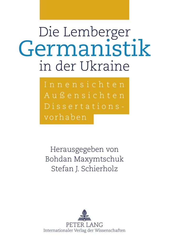 Titel: Die Lemberger Germanistik in der Ukraine