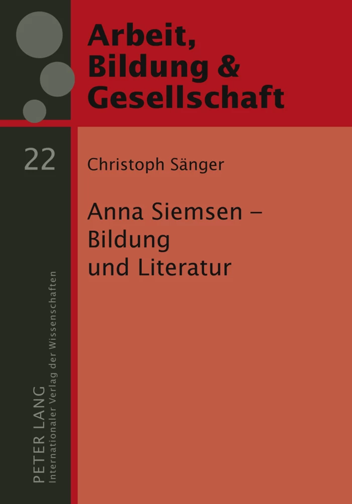 Titel: Anna Siemsen – Bildung und Literatur