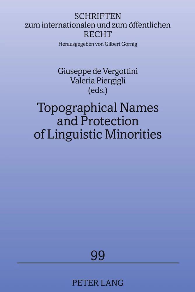 Title: Topographical Names and Protection of Linguistic Minorities