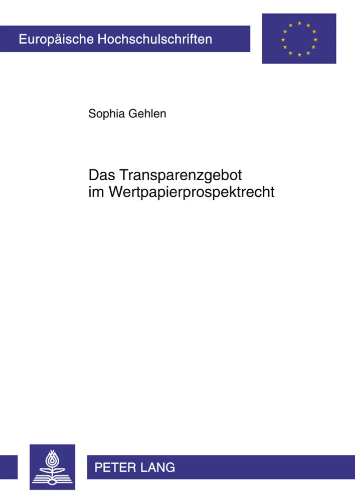 Title: Das Transparenzgebot im Wertpapierprospektrecht
