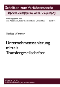 Title: Unternehmenssanierung mittels Transfergesellschaften