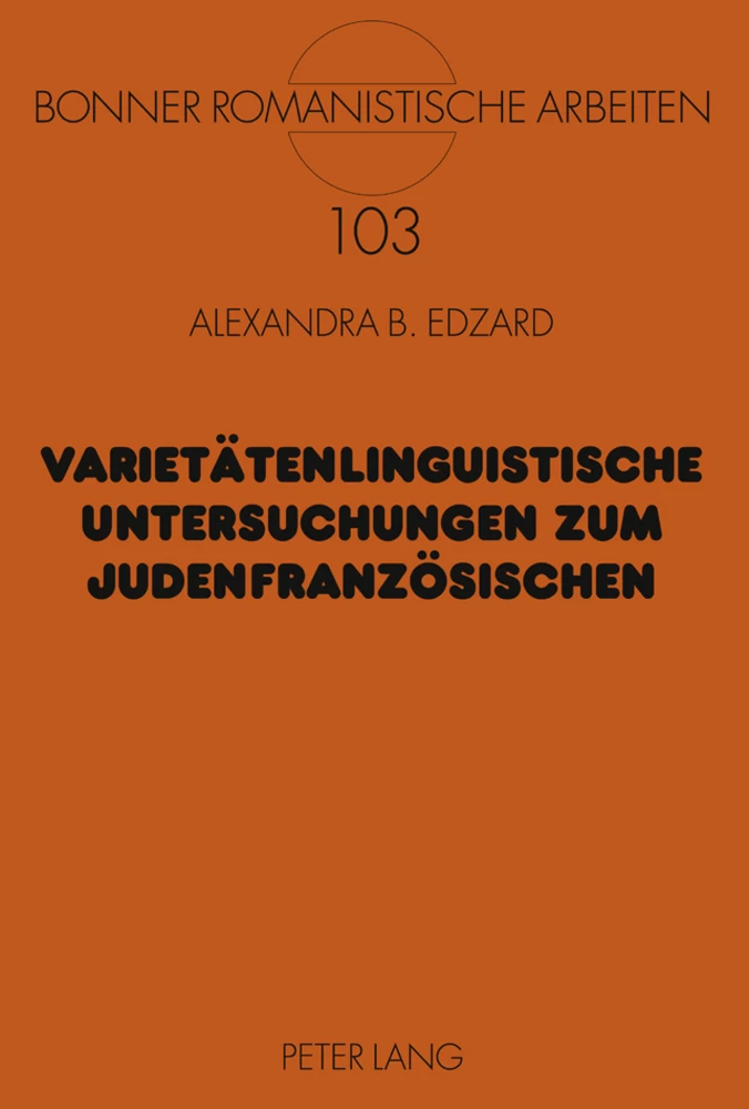 Titel: Varietätenlinguistische Untersuchungen zum Judenfranzösischen