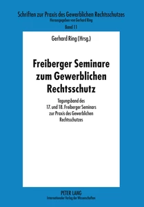 Title: Freiberger Seminare zum Gewerblichen Rechtsschutz