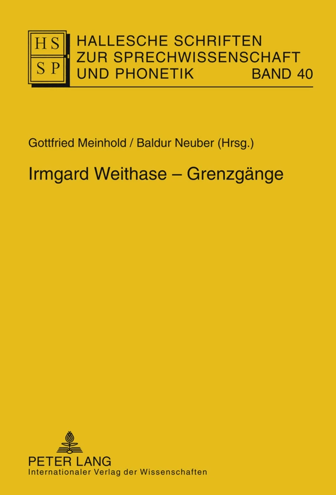 Titel: Irmgard Weithase – Grenzgänge