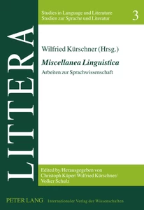 Title: «Miscellanea Linguistica»