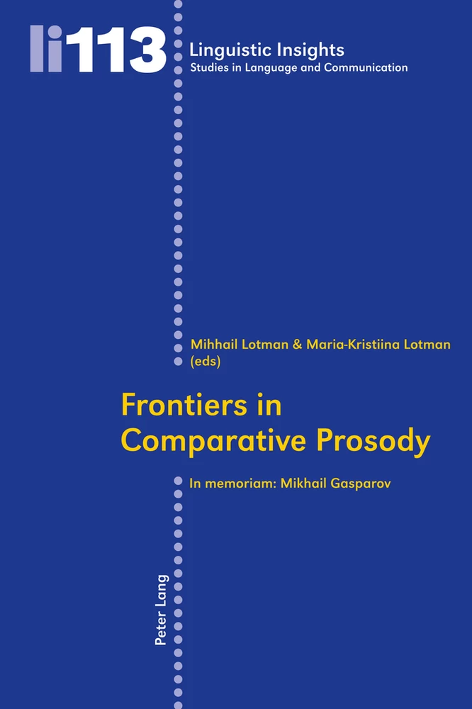 Title: Frontiers in Comparative Prosody