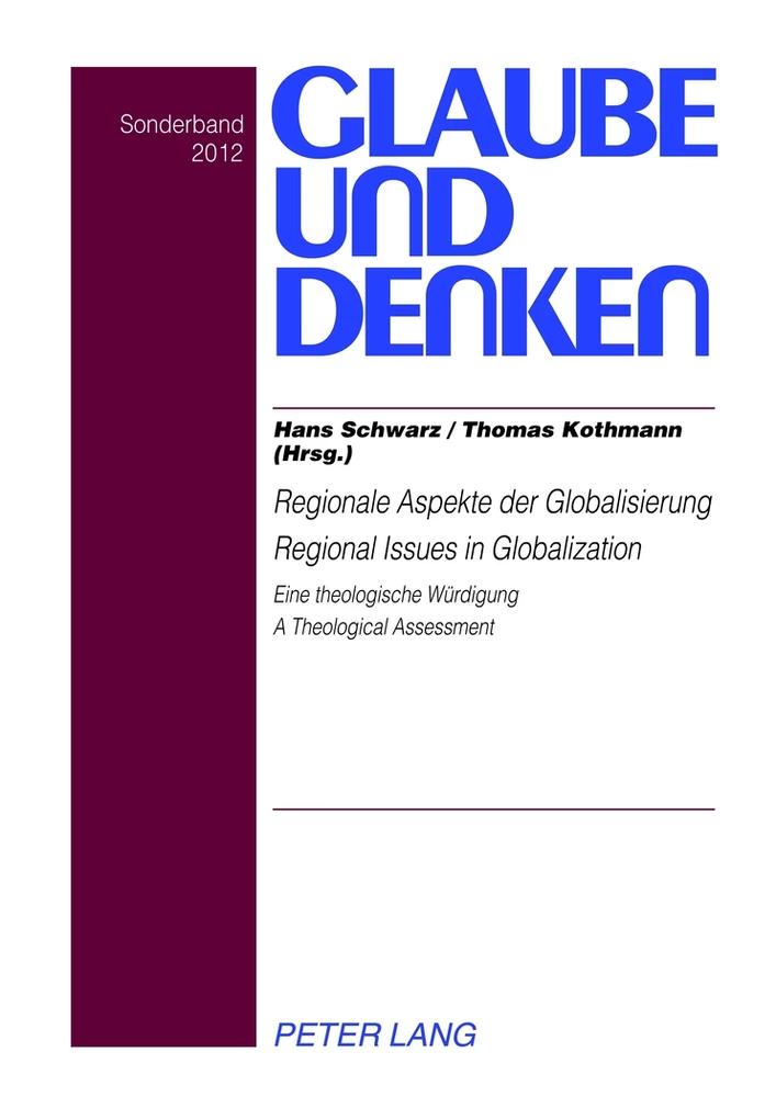 Titel: Regionale Aspekte der Globalisierung- Regional Issues in Globalization
