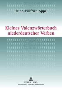 Title: Kleines Valenzwörterbuch niederdeutscher Verben