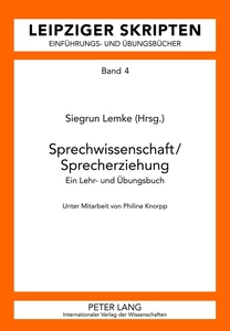 Titre: Sprechwissenschaft/Sprecherziehung