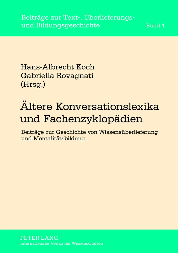 Titel: Ältere Konversationslexika und Fachenzyklopädien