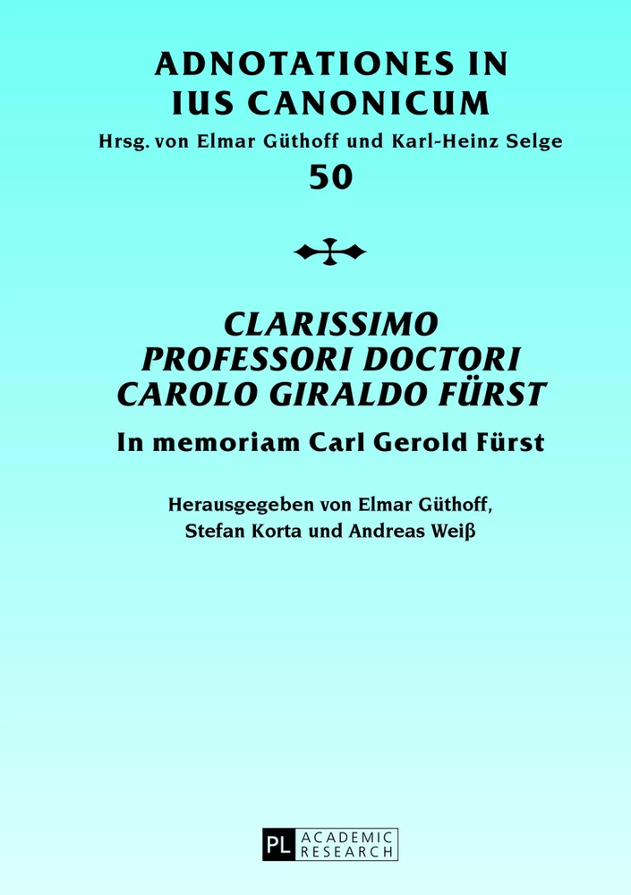 Titel: «Clarissimo Professori Doctori Carolo Giraldo Fürst»