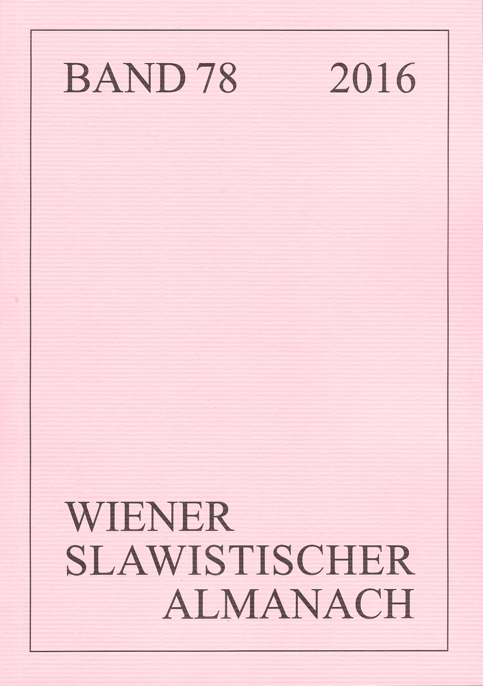 Titel: Wiener Slawistischer Almanach Band 78/2016
