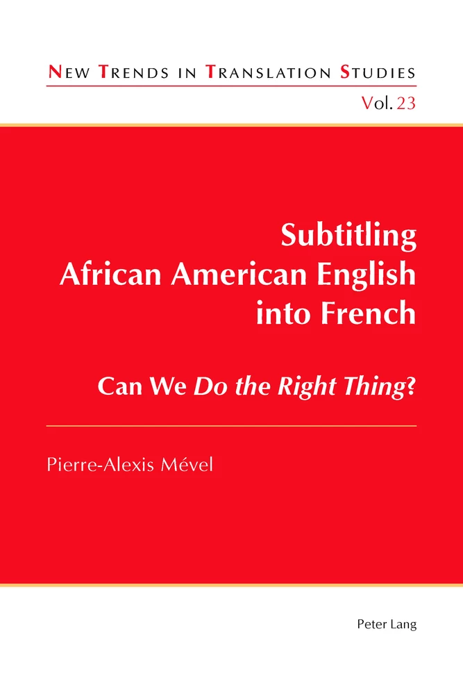 Title: Subtitling African American English into French