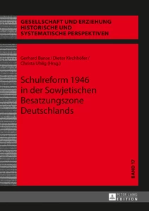 Title: Schulreform 1946 in der Sowjetischen Besatzungszone Deutschlands