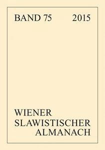 Titel: Wiener Slawistischer Almanach Band 75/2015