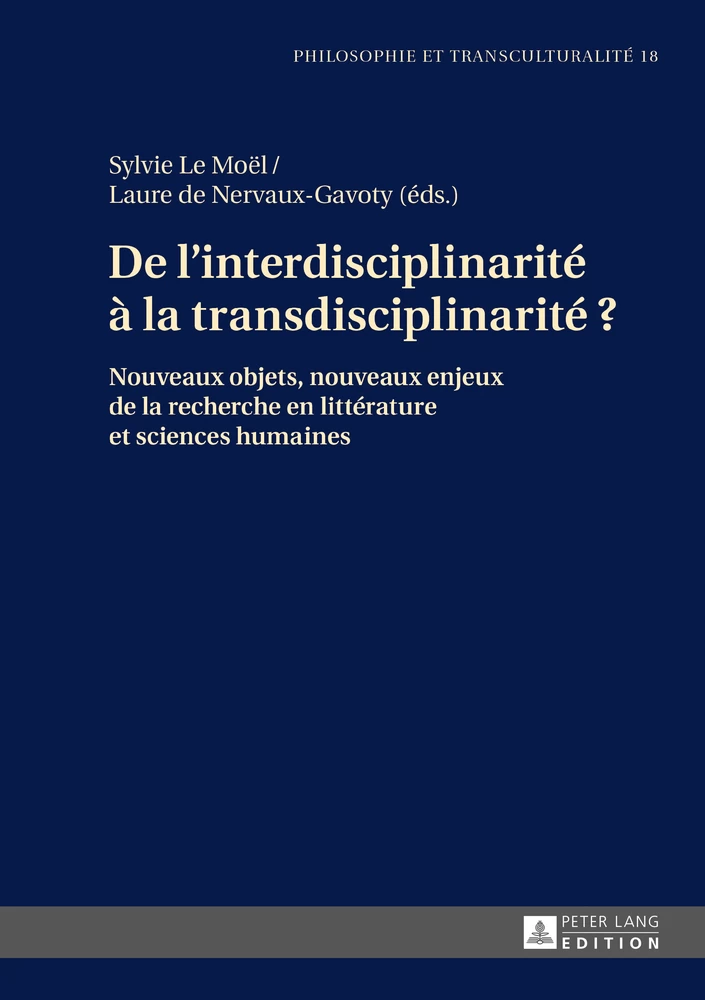 Titre: De l'interdisciplinarité à la transdisciplinarité ?