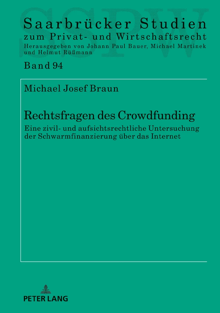 Titel: Rechtsfragen des Crowdfunding