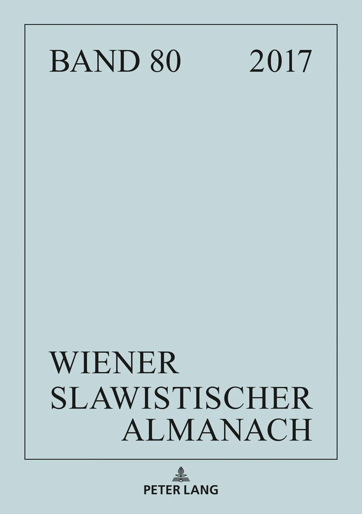 Titel: Wiener Slawistischer Almanach Band 80/2018 