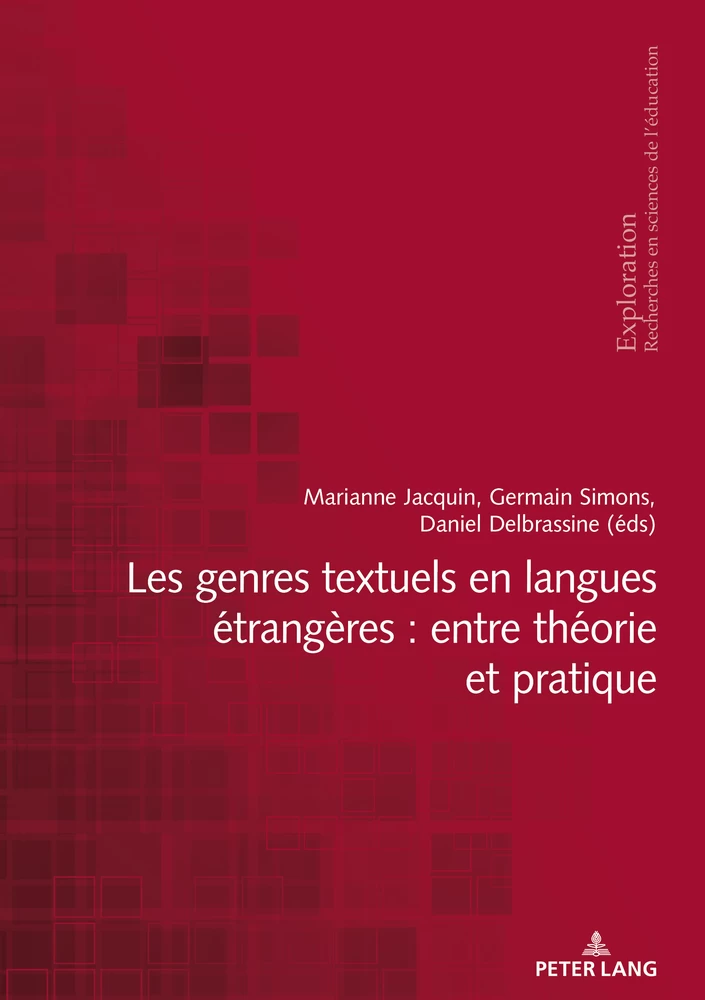 Titre: Les genres textuels en langues étrangères : entre théorie et pratique
