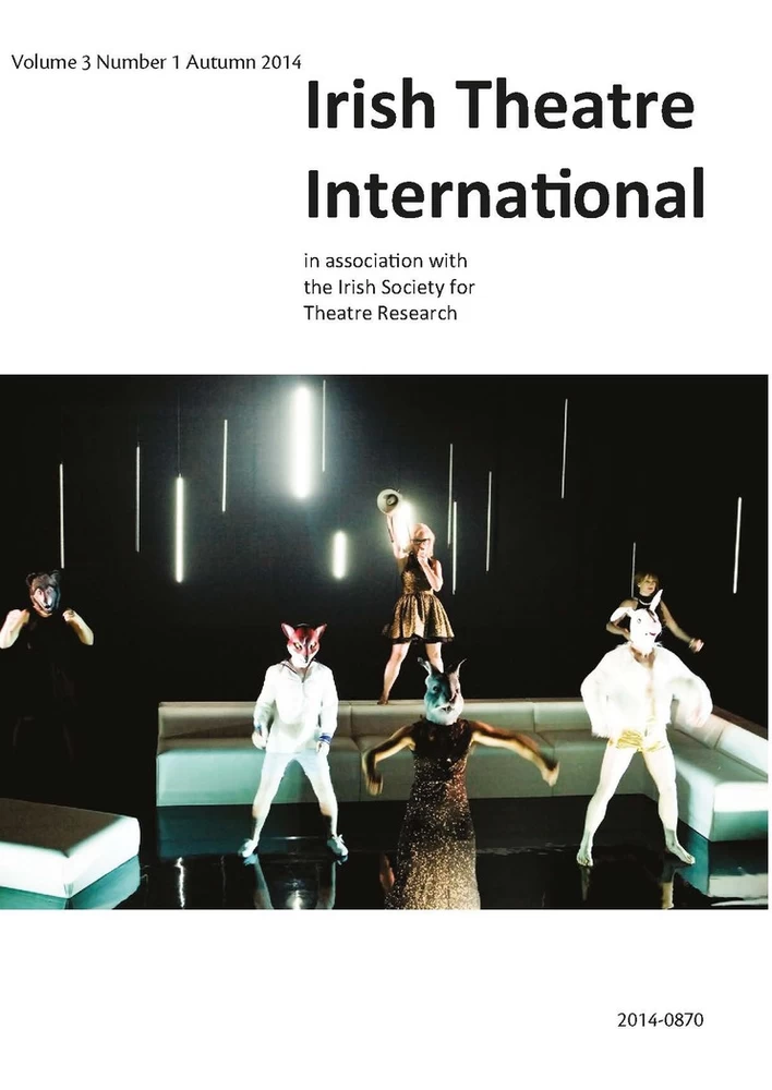 Title: Irish Theatre International Vol. 3 No.1 Autumn 2014