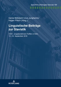 Title: Linguistische Beiträge zur Slavistik