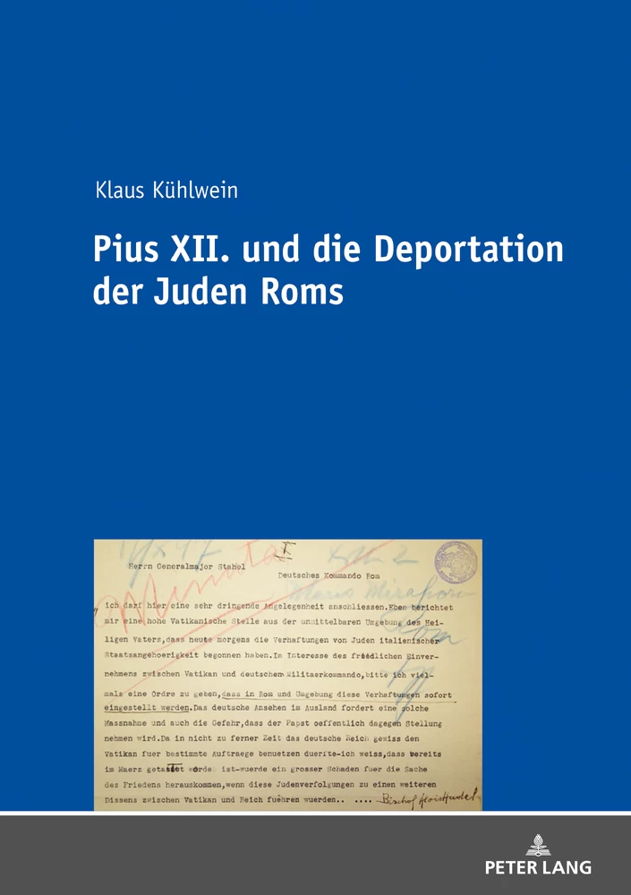 Titel: Pius XII. und die Deportation der Juden Roms